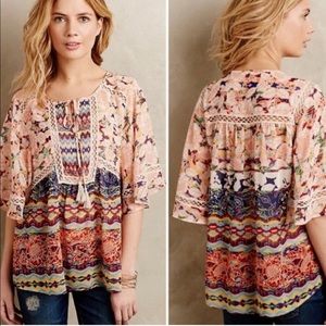 Anthropologie Meadow Rue Prairie Blossoms Blouse